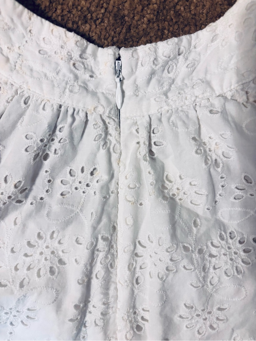 J. Crew White Eyelet Midi Tank Dress - Picture 6 of 6